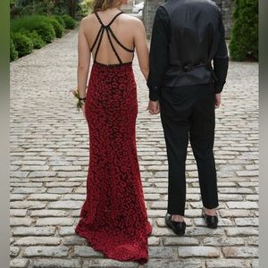 Red & Black Jovani Dress Size 0